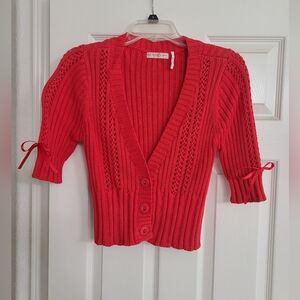 Guess Women's Vibrant Red Cardigan